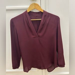 Perfect Condition Theory Maroon Blouse